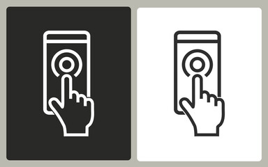 Digital interaction - vector icon.