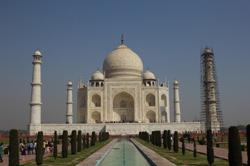 Fototapeta na wymiar Taj Mahal in der Stadt Agra, Bundesstaat Uttar Pradesh, Indien