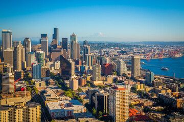 SEATTLE, WASHINGTON, UNITED STATES - SEPTEMBER 10, 2013: Downtown Seattle