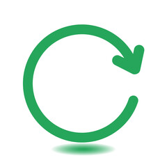 Ciircular arrow sign vector icon.The arrow that moves to the right.