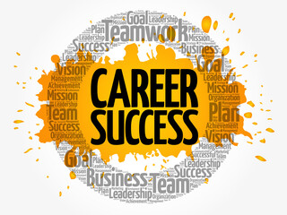Career Success word cloud collage, business concept