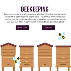 Vector composition with beekeeping symbols.