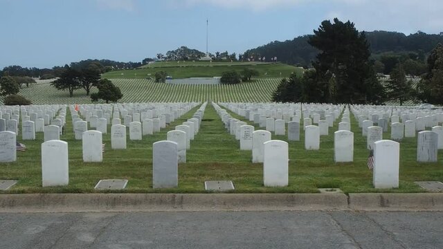 Memorial Day observance at Golden Gate National Cemetery in San Bruno, California.