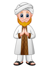 Muslim men cartoon greeting