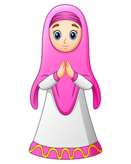 Muslim women cartoon greeting