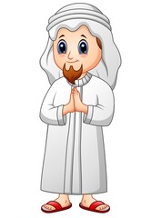 Muslim men cartoon greeting