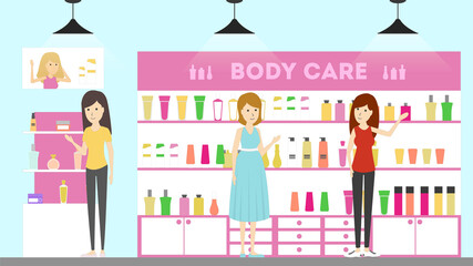 Cosmetic store body care.