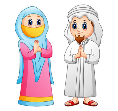 Muslim adult cartoon greeting