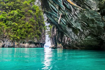 Foto op Plexiglas Amazing view of beautiful lagoon with turquoise water in Koh Hong island. Location: Koh Hong island, Krabi, Thailand, Andaman Sea. Artistic picture. Beauty world. © olenatur