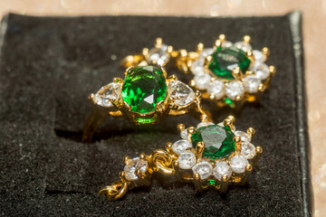 Golden Ring with Emerald