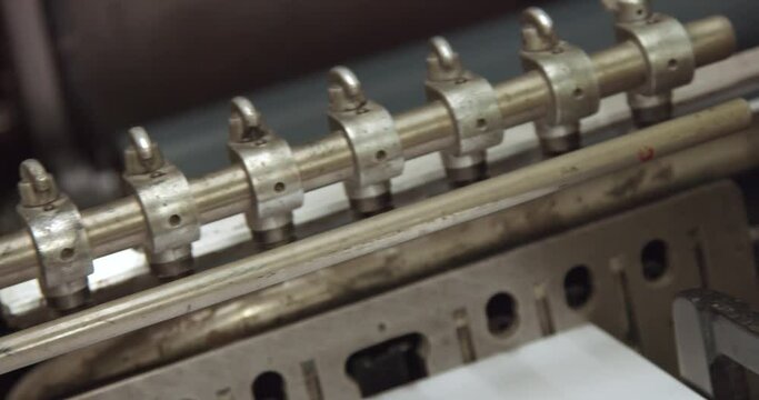 closeup of industrial printer