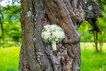 Flowers. bunch in a tree. WEDDING 