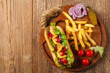 Delicious homemade hot dogs.