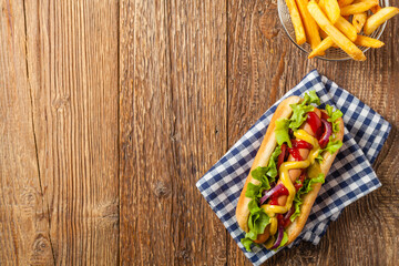 Delicious homemade hot dogs.