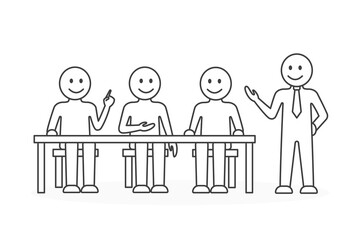 Office work illustration.