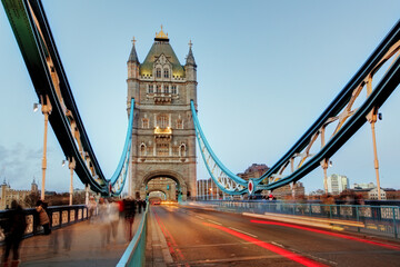 Obraz premium Tower Bridge in London, UK, by night