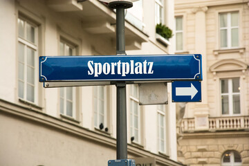 Obraz premium Schild 192 - Sportplatz