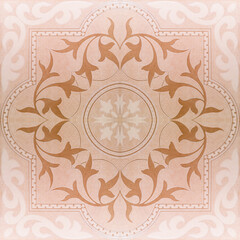 Decorative ceramic tiles patterns texture background in the park public