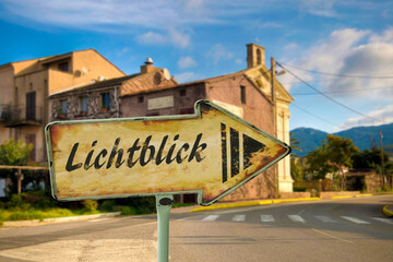 Fototapeta premium Schild 198 - Lichtblick