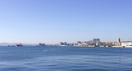 Fototapeta na wymiar very nice view of gibraltar harbour