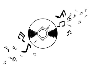 cd  with music note