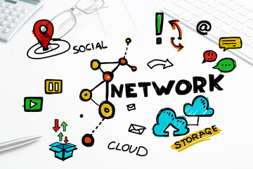 Network media background