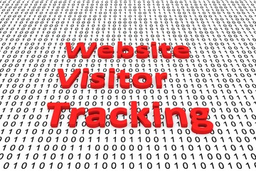 Website visitor tracking as a binary code 3D illustration