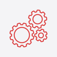 Icon of gears.The development and management of business processes.