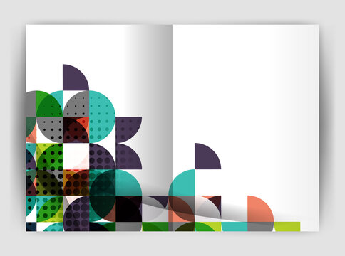 Abstract circle design business annual report print template