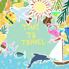 Tropical Travelling Objects in Circle Collage.
