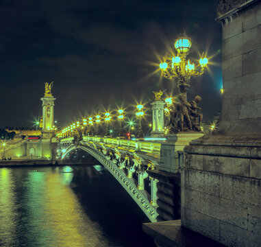 Fototapeta Alexandre 3 Bridge in Paris, France.