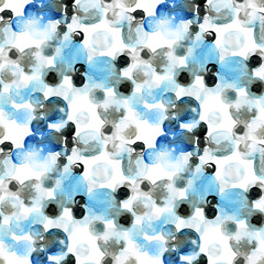 Abstract watercolor circles seamless pattern