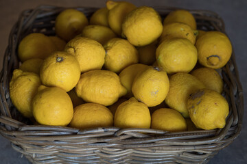 Heap of yellow lemons
