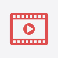 Video icon. Flat design style. Movie premiere. Live video Calendar.