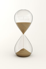 3D rendering of hourglass on white