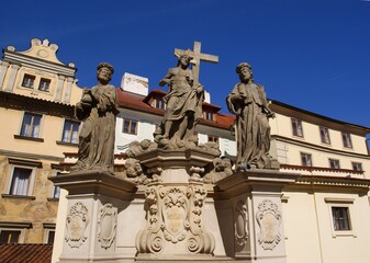 Fototapeta na wymiar cityscape of center OLD CITY in PRAGUE
