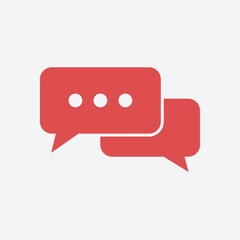 Icon of dialog vector illustration. Flat design style.