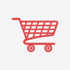 Flat icon of shopping chart. Add a product to the cart.