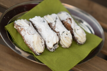 Sicilian cannoli, Italian typical pastry