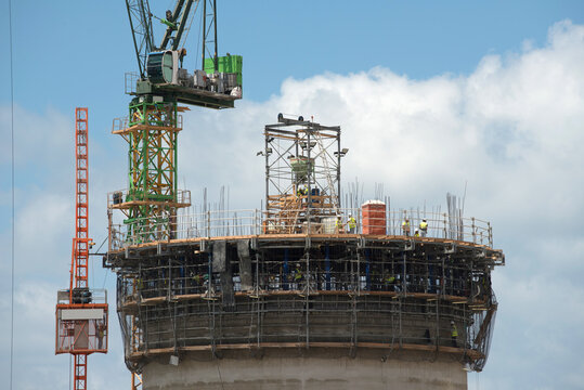 Power station stack construction