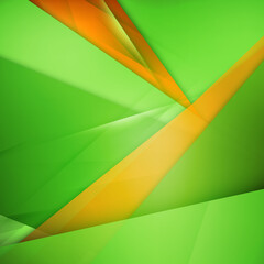 Abstract vector background. Green and orange background for wallpaper, flyer, poster, banner templates
