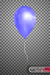 Vector blue air balloon . Eps10.