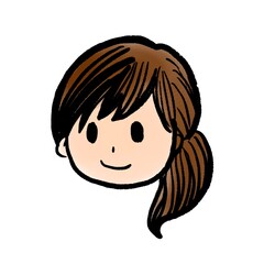 Obraz premium かわいい女の子イラスト
