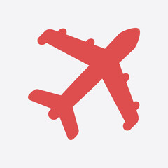 Obraz premium Plane icon. Travel symbol. Airplane plane from the bottom sign.
