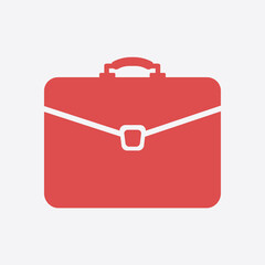 Briefcase icon, vector illustration. Flat design style. 
