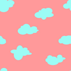 Vector seamless clouds pattern