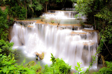 Deep forest waterfalls in beautiful Thailand