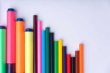 Top view image of a lot of office supplies