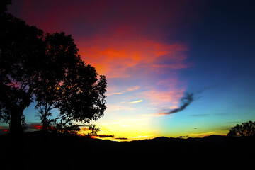 Beautiful sunrise landscape.