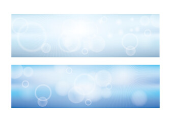 Blue sky clouds banners